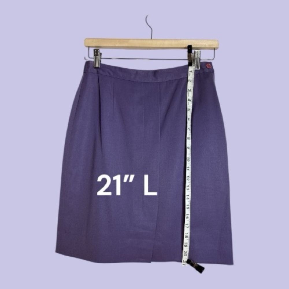 Marc D’Alcy for Belaner Vintage A-Line Skirt 100% Wool Made in Hong Kong, Size 8 - Picture 2 of 7